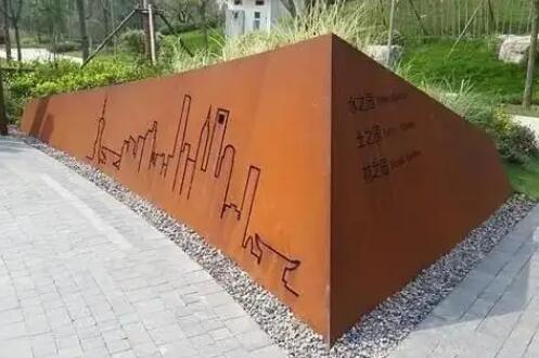 石狮耐候钢挡土墙
